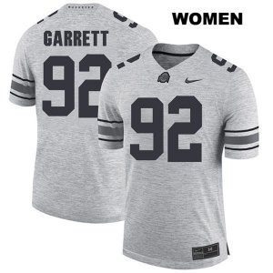 Women's NCAA Ohio State Buckeyes Haskell Garrett #92 College Stitched Authentic Nike Gray Football Jersey WF20U38QP